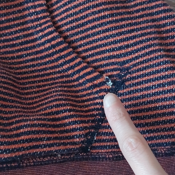 J. Crew Red and Black Striped Hoodie - Picture 9 of 9